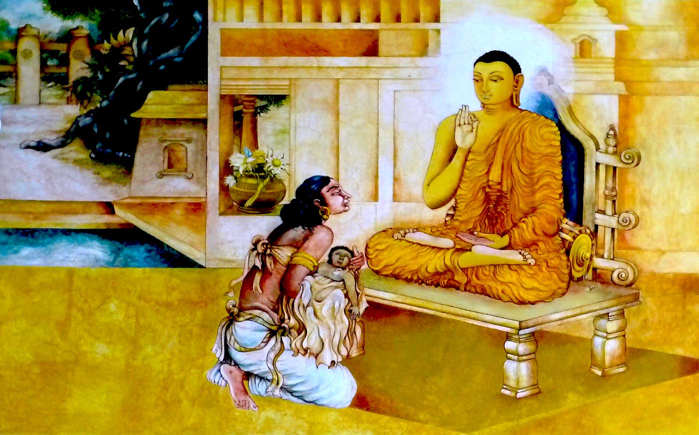 ilustración del cuento de Kisa Gotami. Buddha Wallpapers